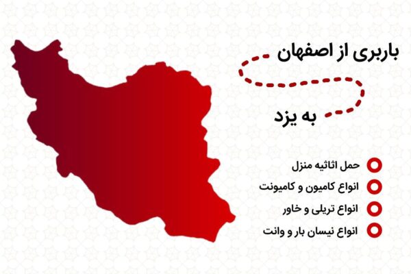 خدمات باربری از اصفهان به یزد | حمل اثاثیه منزل از اصفهان به یزد | باربری اصفهان یزد | باربری اصفهان به یزد | اثاث کشی از اصفهان به یزد